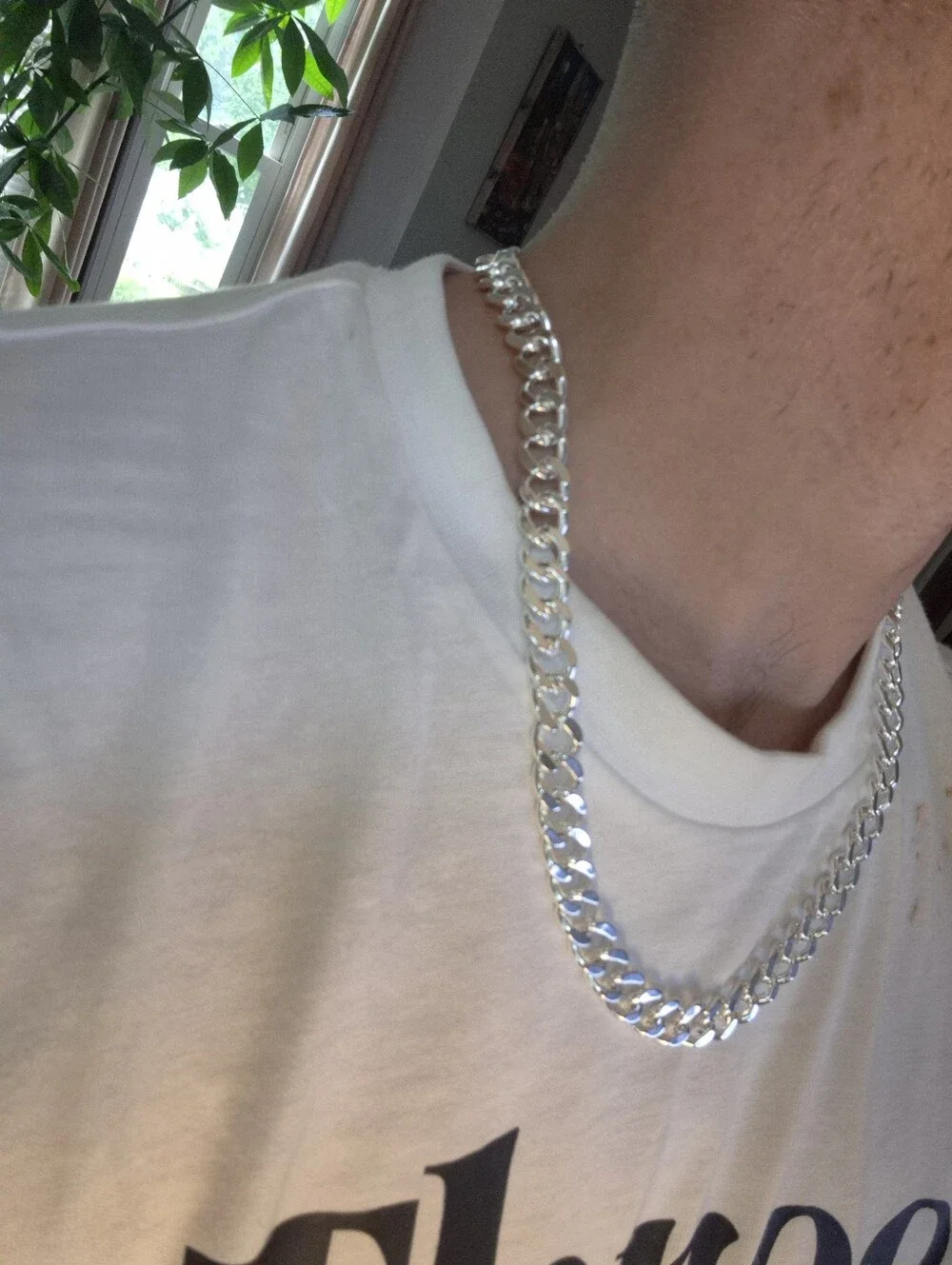 Classic Silver Curb Chain Necklace - Polished Men's Or Women’s Jewelry Not Real